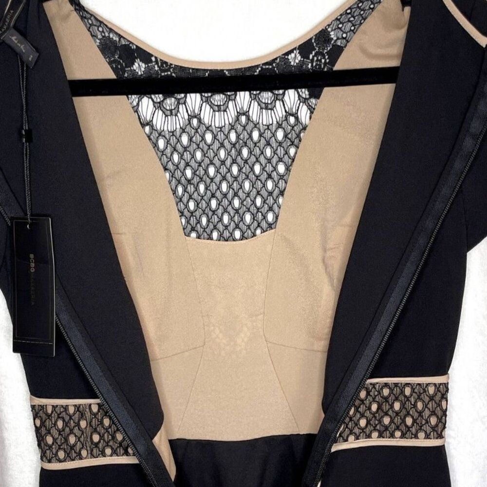 NWT BCBG Max Azria Libi Dress - Black / Nude Size 4 - Picture 8 of 9